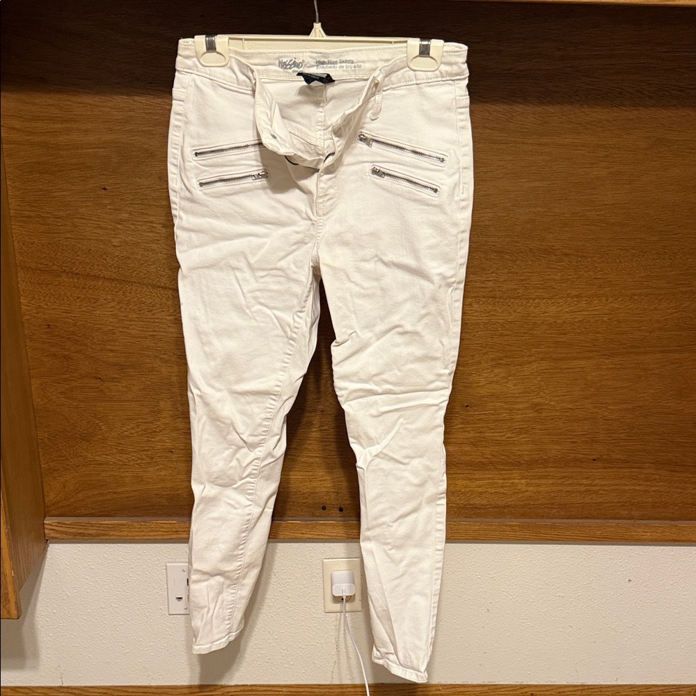 Mossimo Supply Co. High Rise White Skinny Jeans
